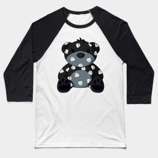 Ghost Pattern Teddy Bear Baseball T-Shirt